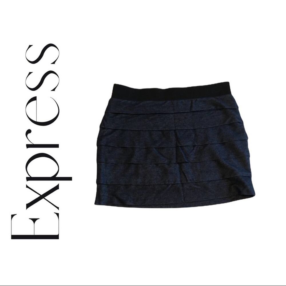 Express Tiered Denim Skirt